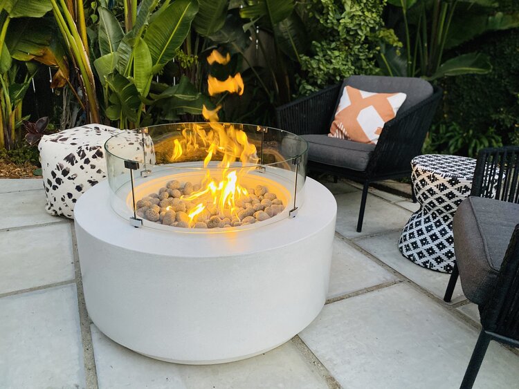 Concrete Product by Wetstone Oblica Firepit 38 in Santa Barbara Ca