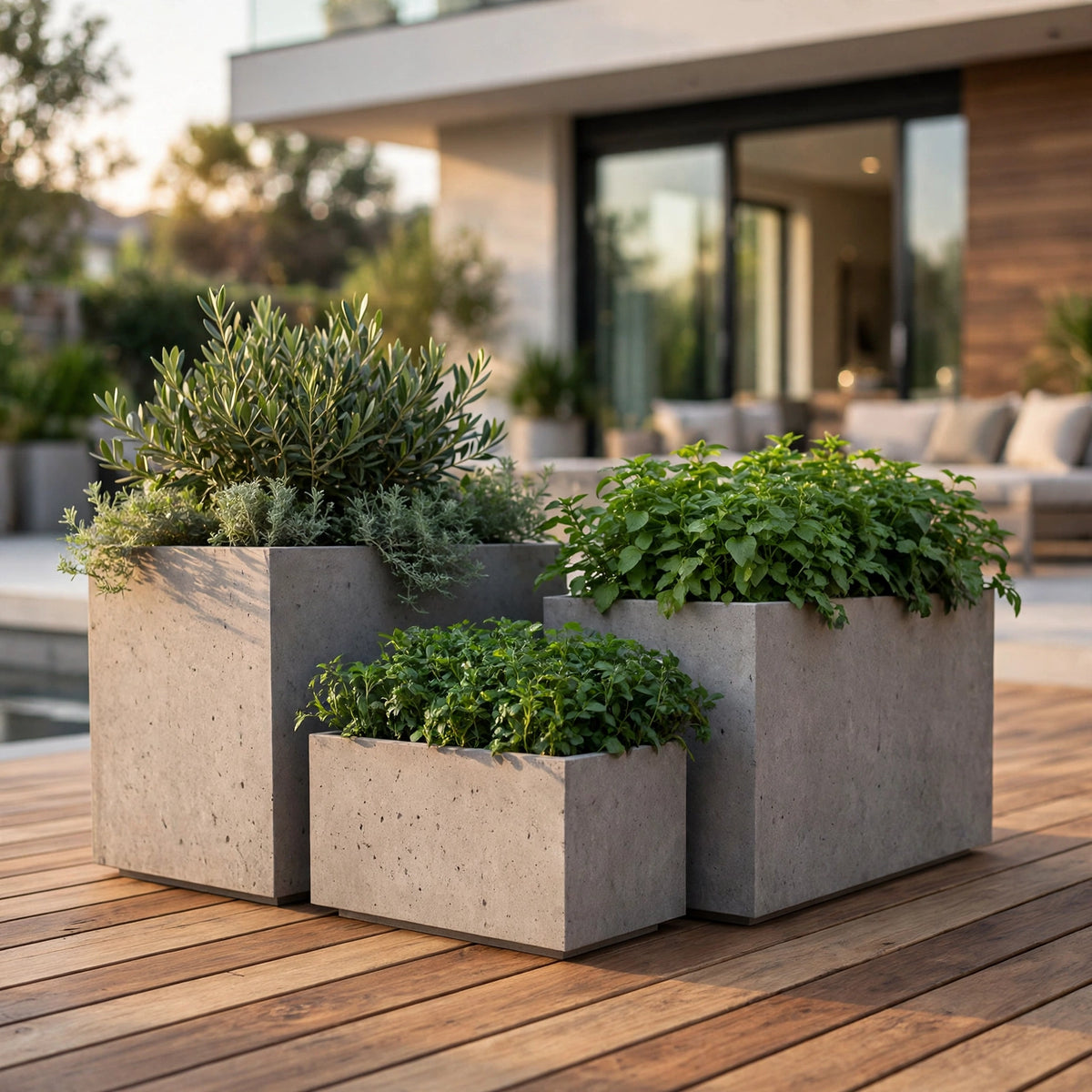 Amalfi Planter installed on a home terrace