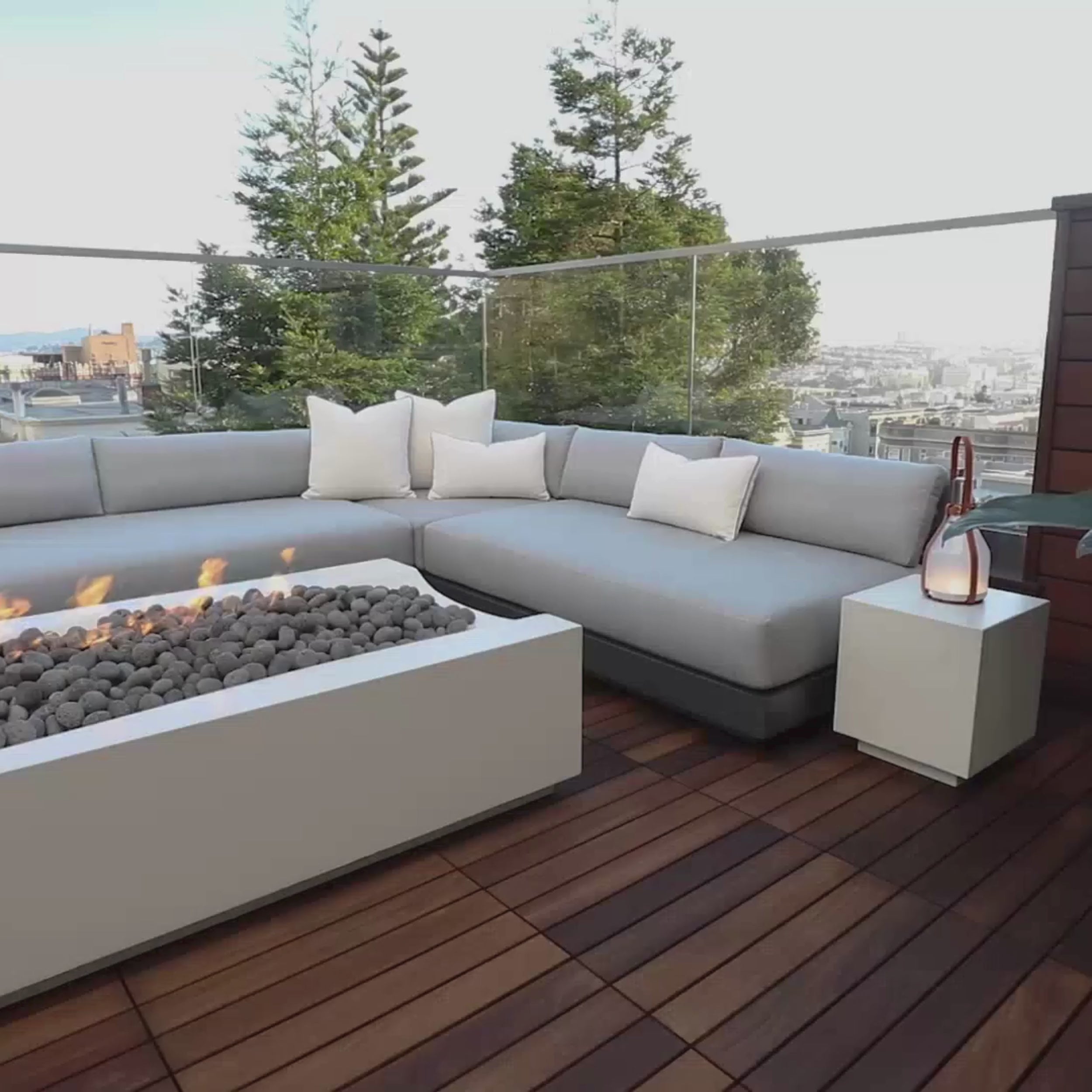 custom concrete fire table