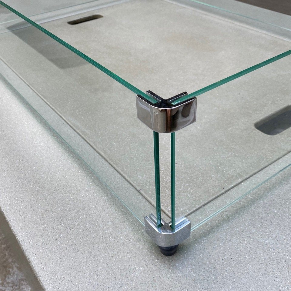 Fire Pit Glass Wind Guard
